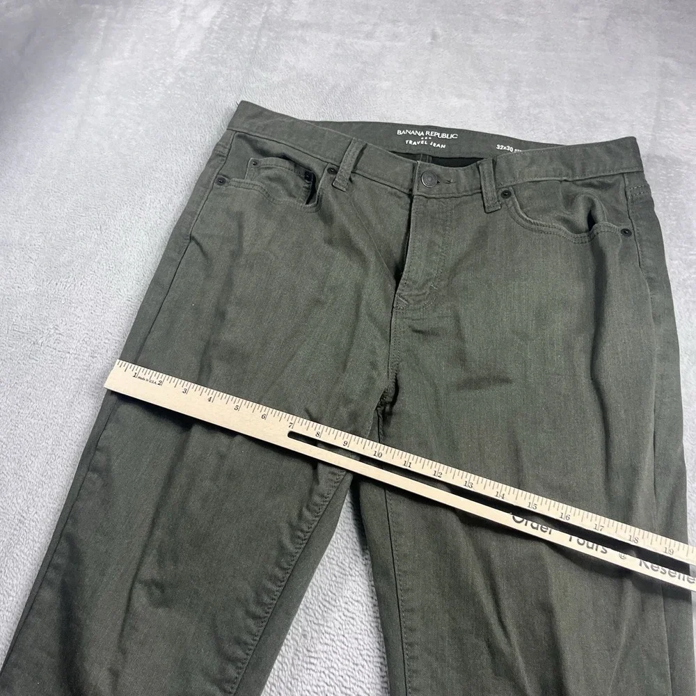 Banana Republic Travel Jean Athletic Fit‎ Jeans Mens Size 32x28* Green
